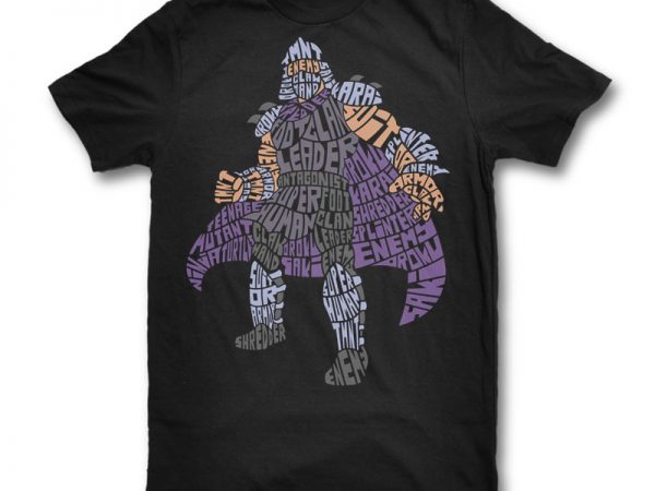Foot clan leader t-shirt design for commercial use