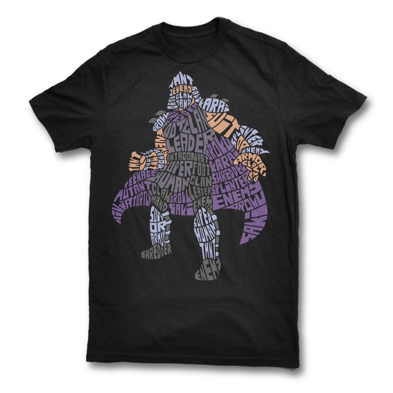 Foot Clan Leader t-shirt design for commercial use