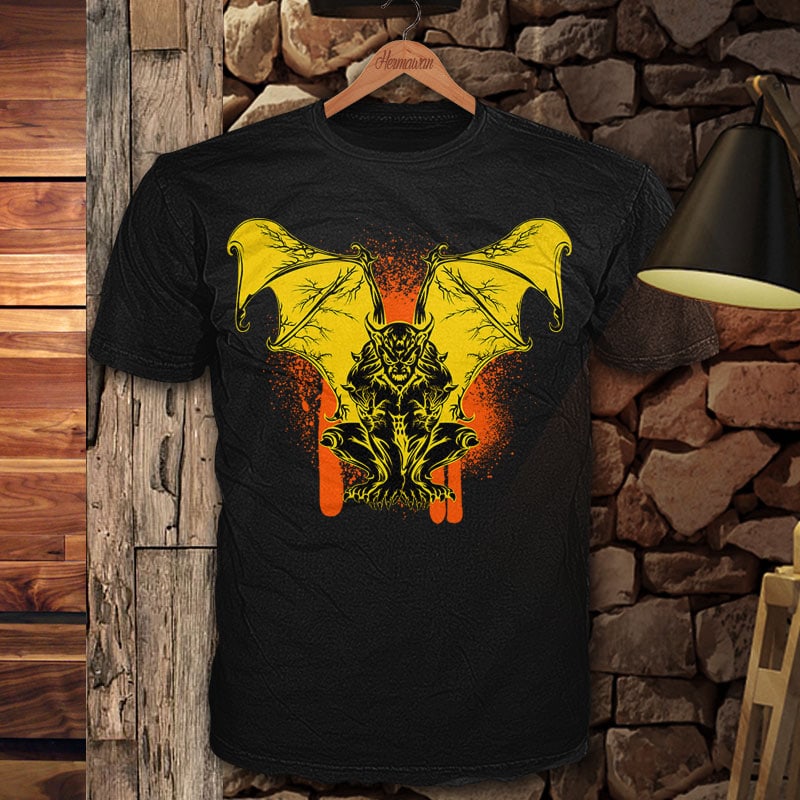 Gargoyle t shirt design graphic