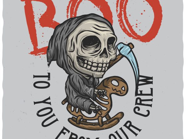 Boo vector t-shirt design