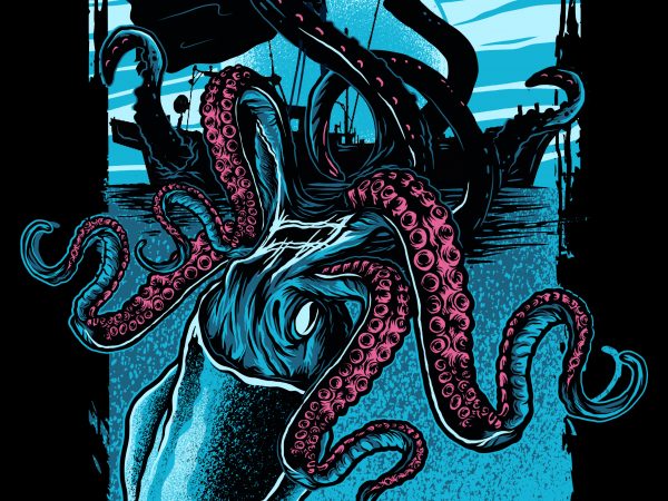 KRAKEN t shirt vector art KRAKEN t shirt vector art