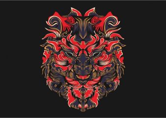 Lionz vector t-shirt design template