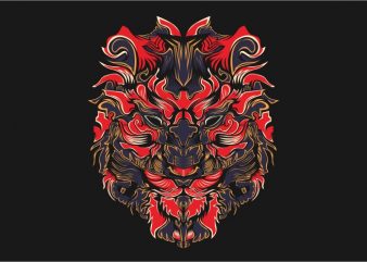 Lionz vector t-shirt design template