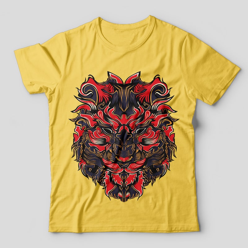 Lionz vector t-shirt design template tshirt design for merch by amazon