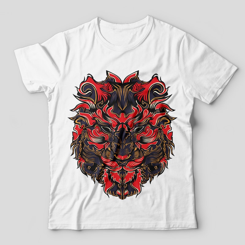 Lionz vector t-shirt design template tshirt design for merch by amazon