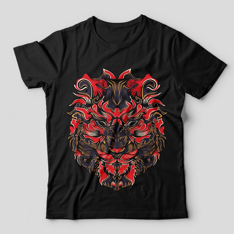 Lionz vector t-shirt design template tshirt design for merch by amazon