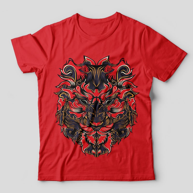 Lionz vector t-shirt design template tshirt design for merch by amazon