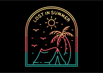 Lost in Summer design for t shirt