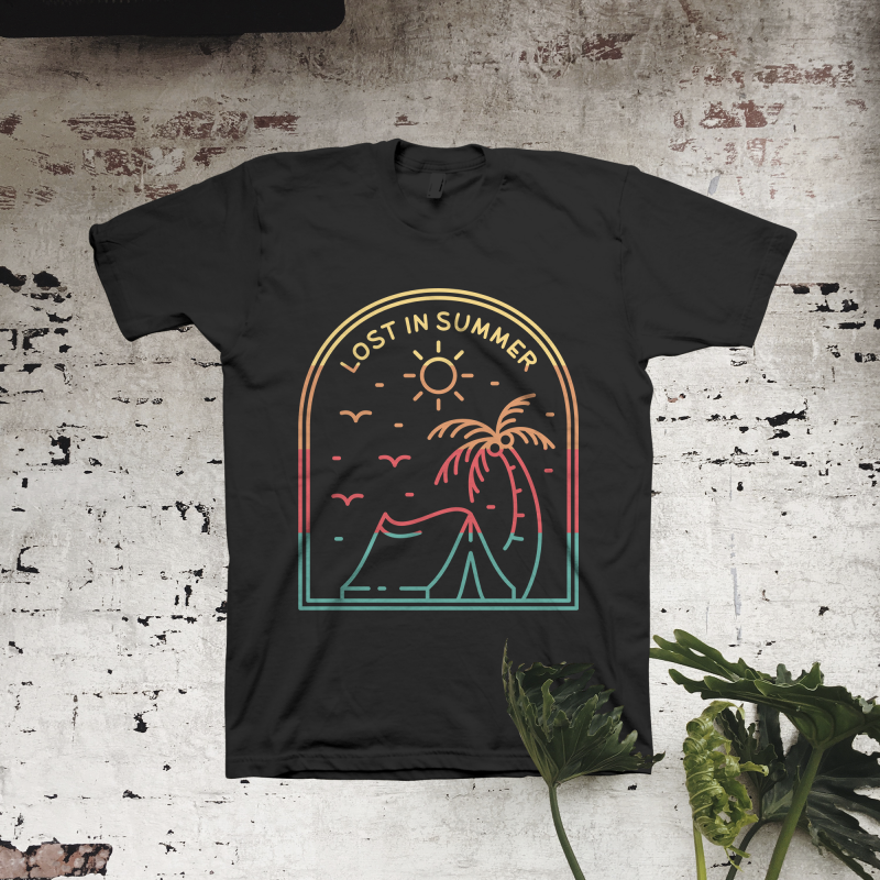 Lost in Summer t-shirt designs for merch by amazon