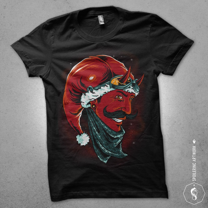 devil santa Graphic t-shirt design buy t shirt design