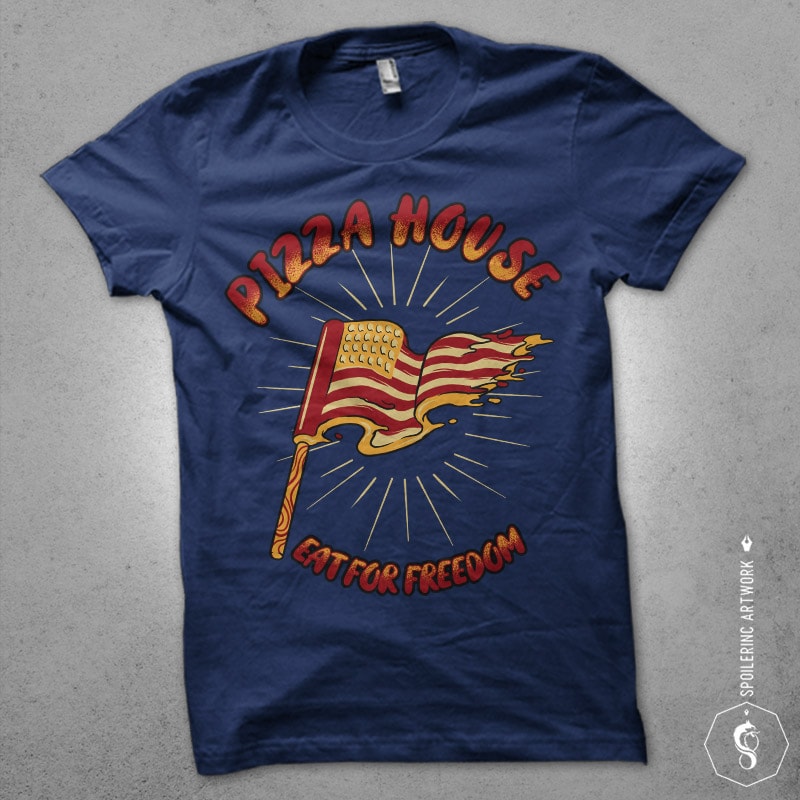 pizza house Graphic t-shirt design t shirt designs for printful