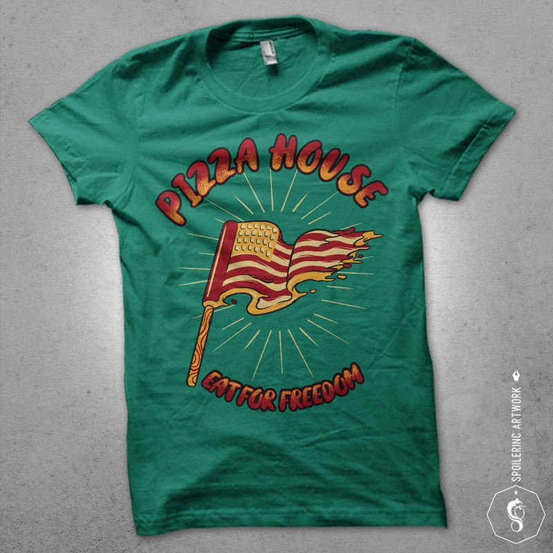 pizza house Graphic t-shirt design t shirt designs for printful