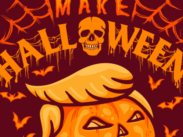 Make halloween scary again tshirt design vector