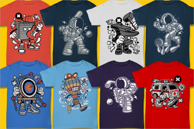 100 cartoon vector tshirt designs bundle #3