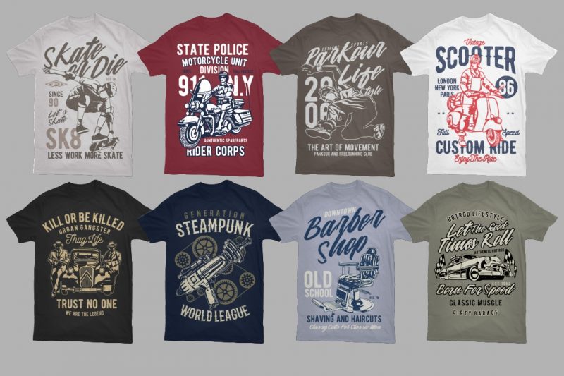 t-shirt vector 500 Tshirt Designs BUNDLE