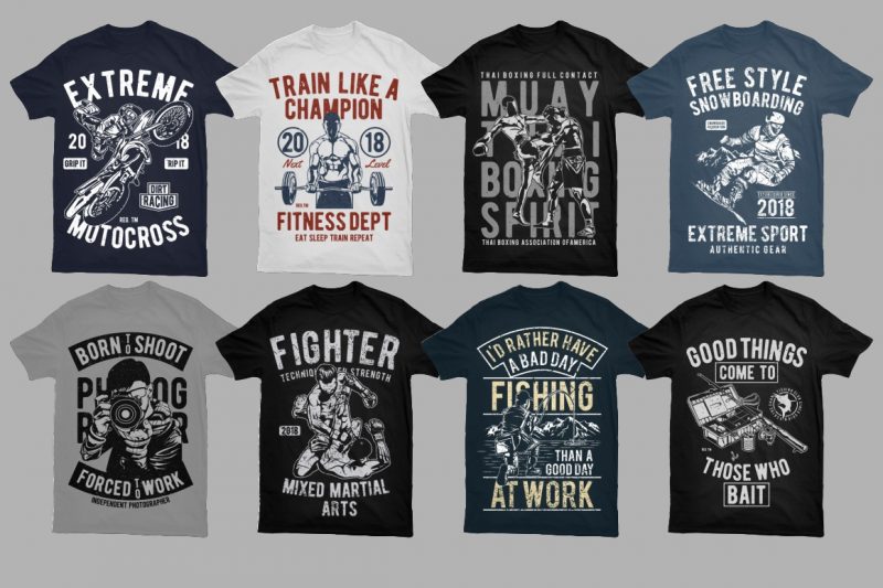 t-shirt vector 500 Tshirt Designs BUNDLE