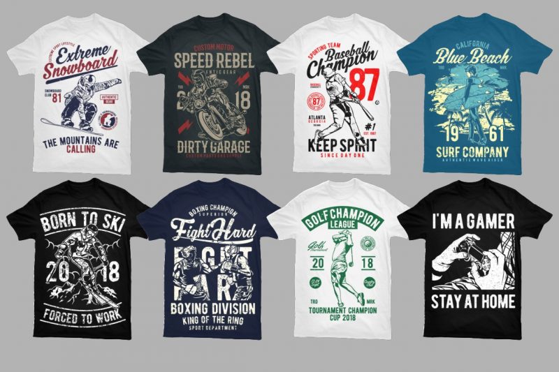 t-shirt vector 500 Tshirt Designs BUNDLE