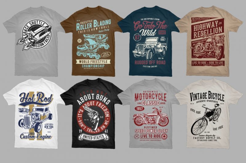 t-shirt vector 500 Tshirt Designs BUNDLE