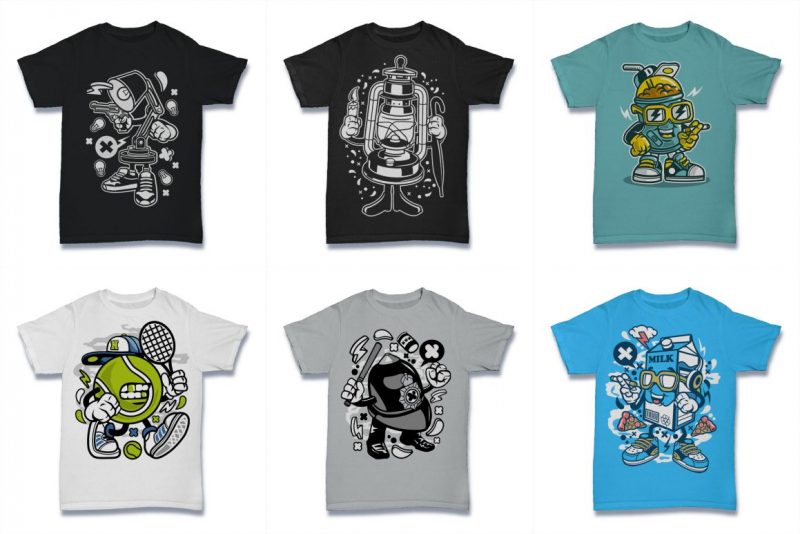 100 graphic Tshirt Designs Bundle