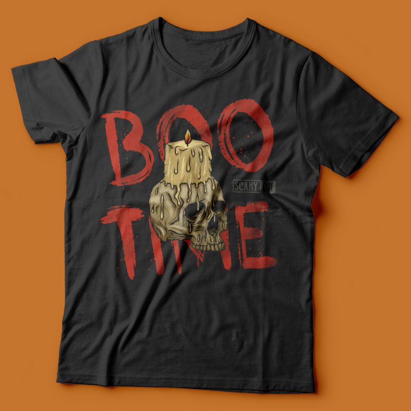Boo time vector t-shirt design t shirt designs for print on demand