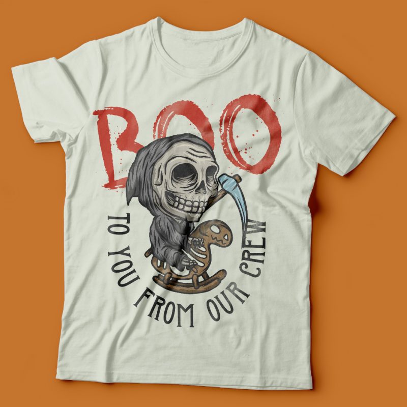 Boo vector t-shirt design t shirt designs for printful