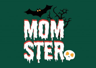 Momster Halloween vector shirt design