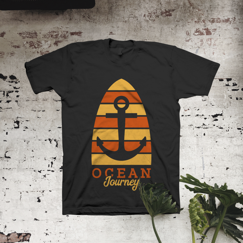 Ocean Journey t shirt designs for print on demand
