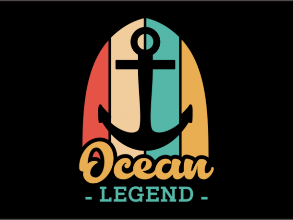 Ocean legend vector t-shirt design for commercial use