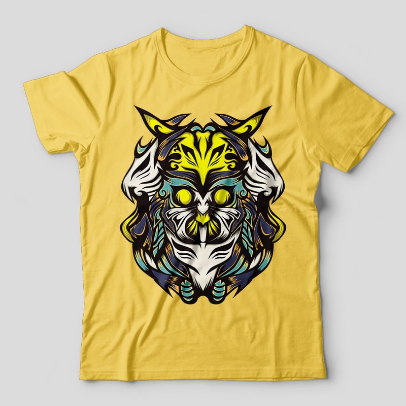 Owlzher vector t-shirt design template tshirt design for merch by amazon