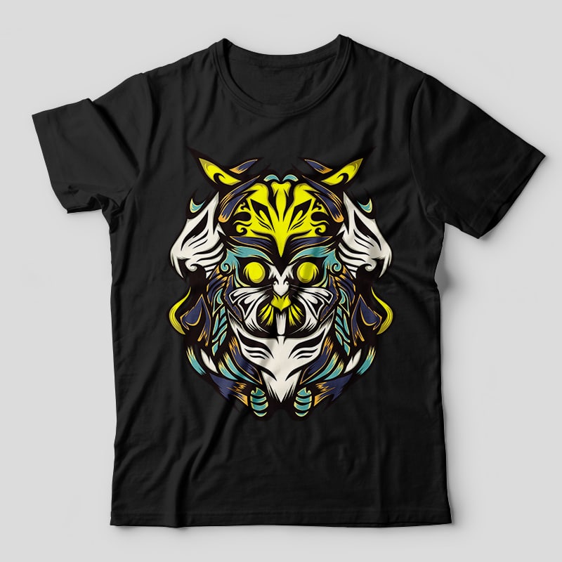 Owlzher vector t-shirt design template tshirt design for merch by amazon