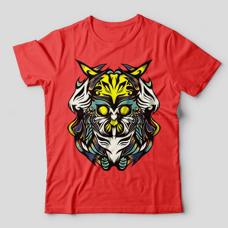 Owlzher vector t-shirt design template tshirt design for merch by amazon