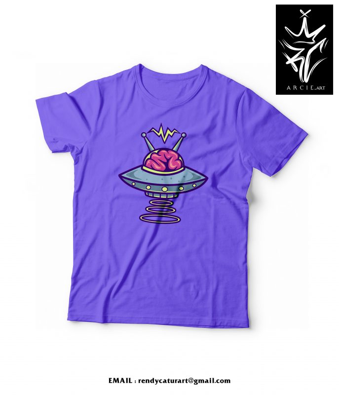 UFO t-shirt design vector tshirt design for merch by amazon