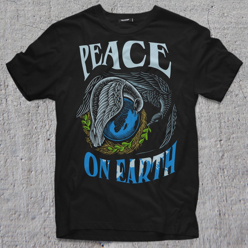 PEACE ON EARTH t shirt designs for sale