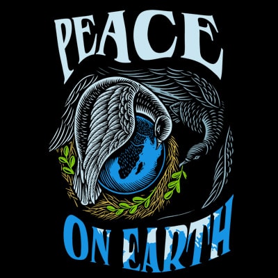 Peace on earth t shirt design to buy