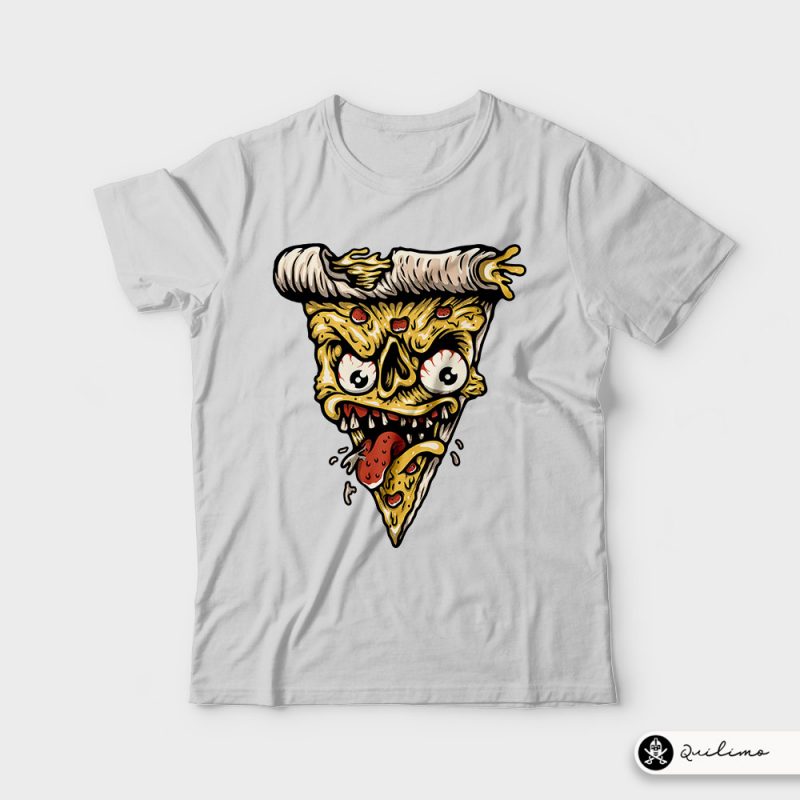 Pizza Monster t shirt designs for printify