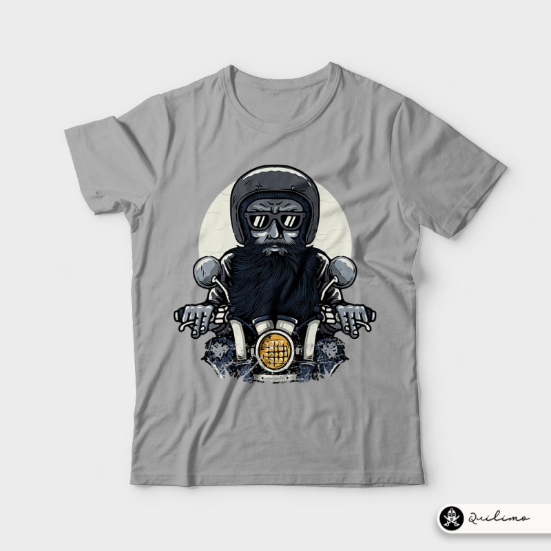 Old Biker t shirt design graphic