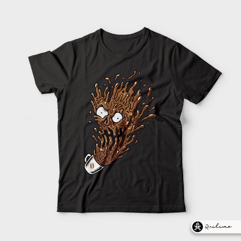 Coffee Monster tshirt design for merch by amazon