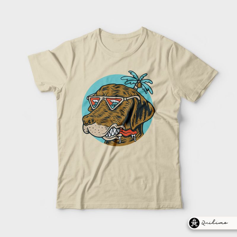 Chill Dog t shirt design graphic