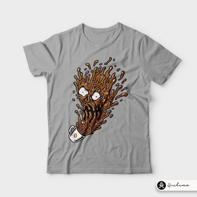Coffee Monster tshirt design for merch by amazon