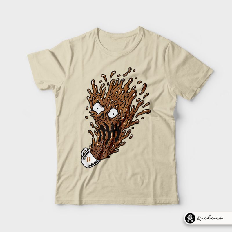 Coffee Monster tshirt design for merch by amazon