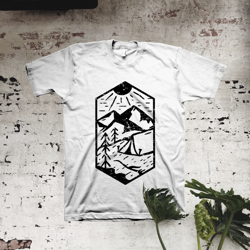 Retro Campground vector t-shirt design for commercial use - Buy t-shirt ...