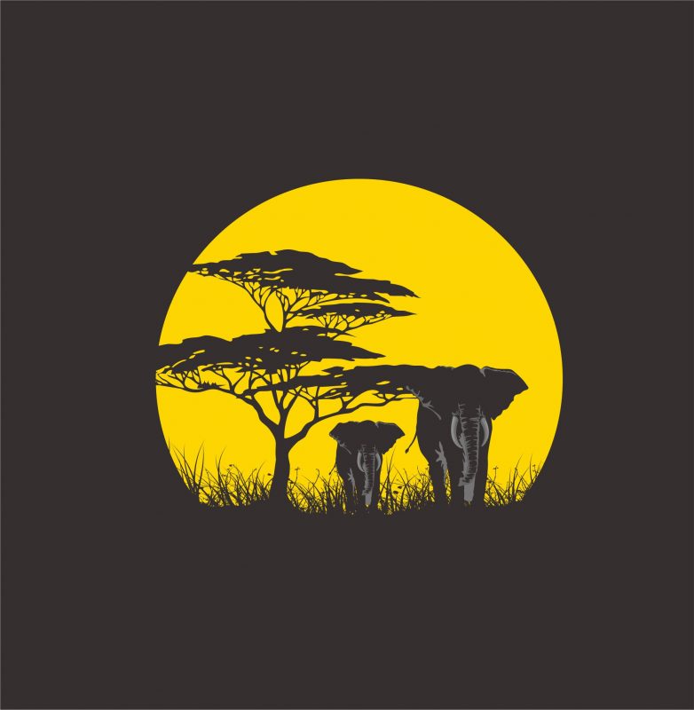 SUN AFRICA t shirt disegni per printful