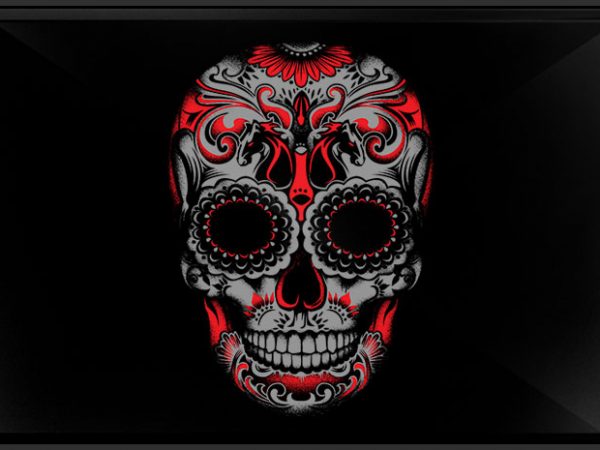 Sugar skull graphic t-shirt design