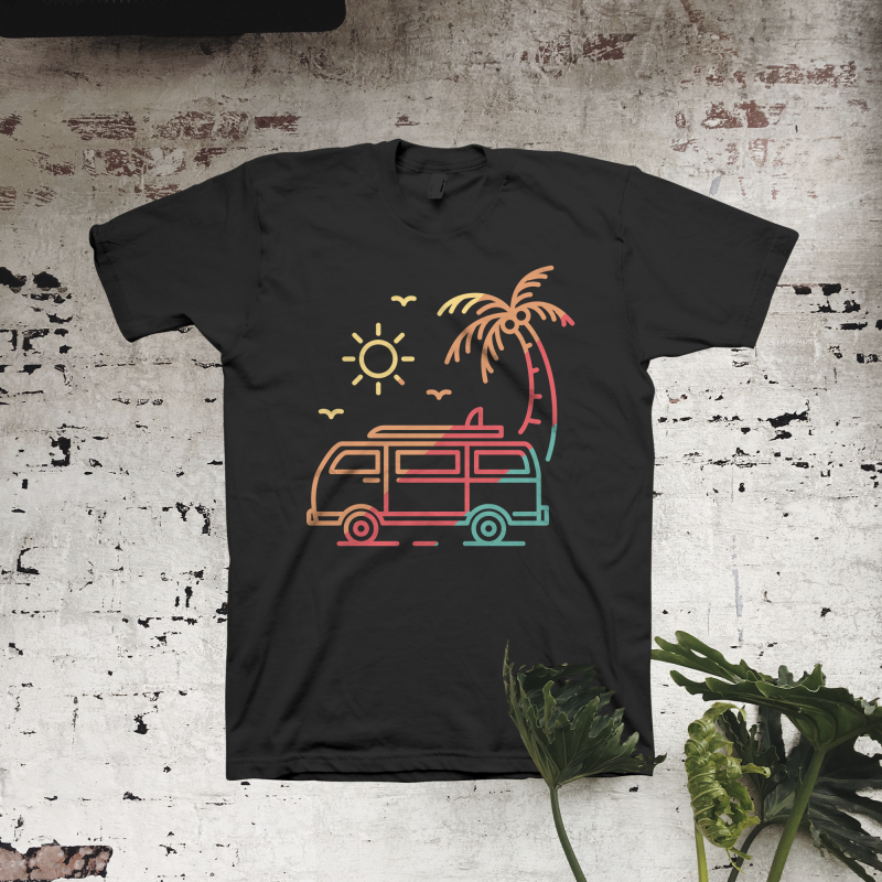 Summer Travel t-shirt designs for merch by amazon