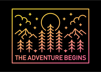 The Adventure Begins t shirt design png