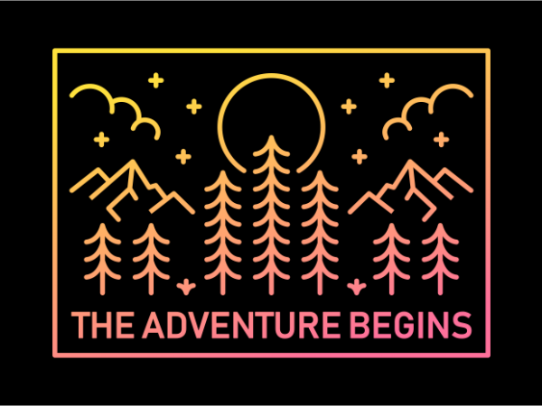 The adventure begins t shirt design png