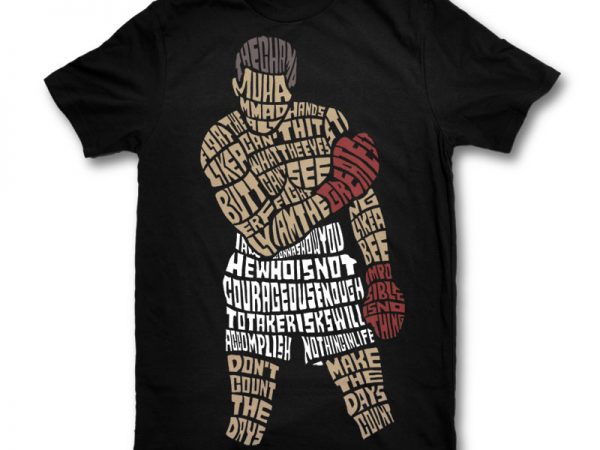 The champ muhammad ali t shirt design for sale