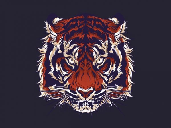 Tiger head tshirt design