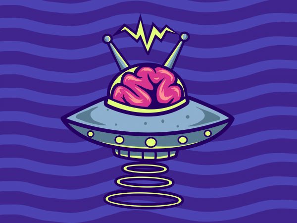 Ufo t-shirt design vector