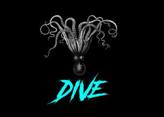 dive vector t shirt design for download